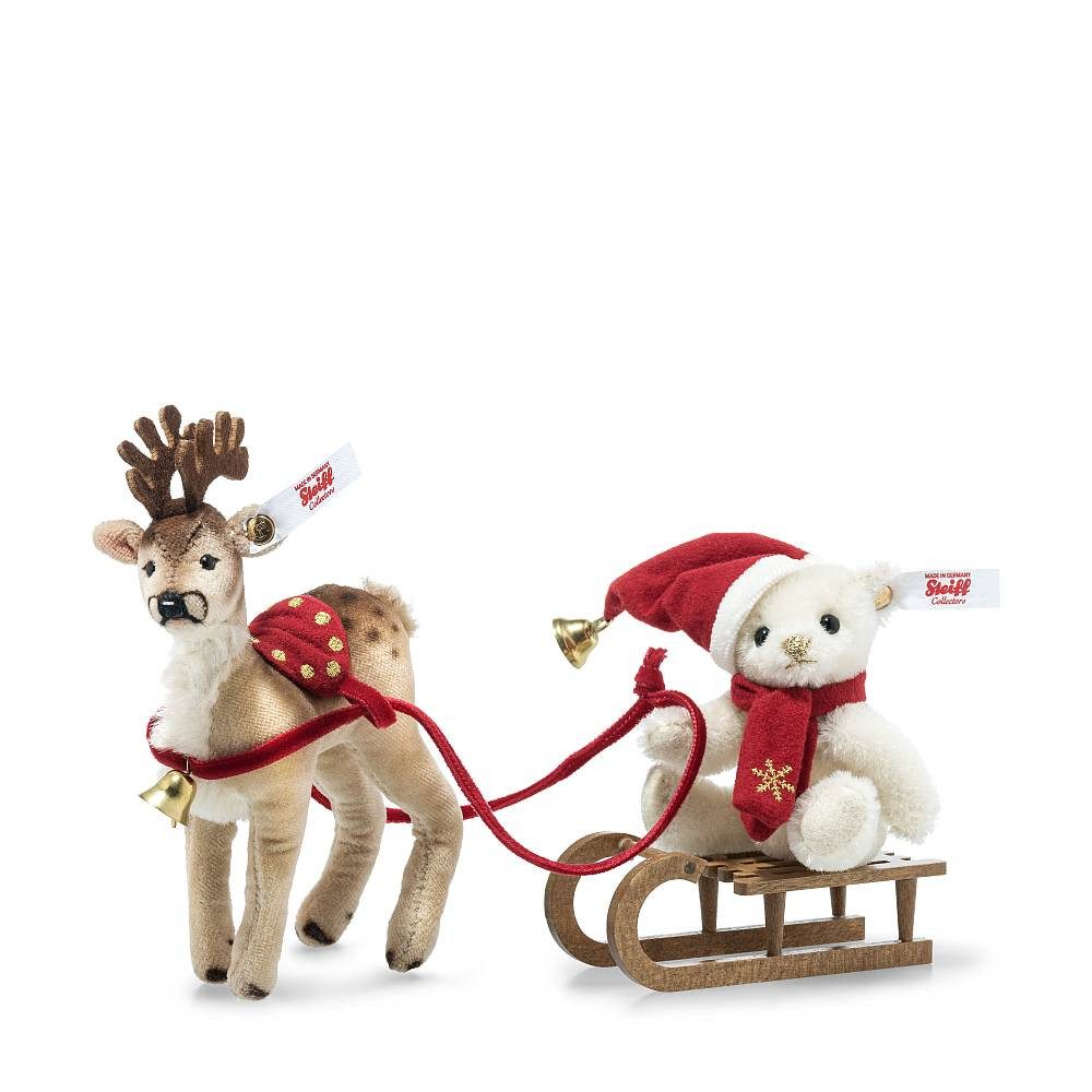 Steiff Collection Dekofigur Steiff Collectors Weihnachtsschlittenset 3tlg. 12cm limitiert 006067 S, Sammlerfigur