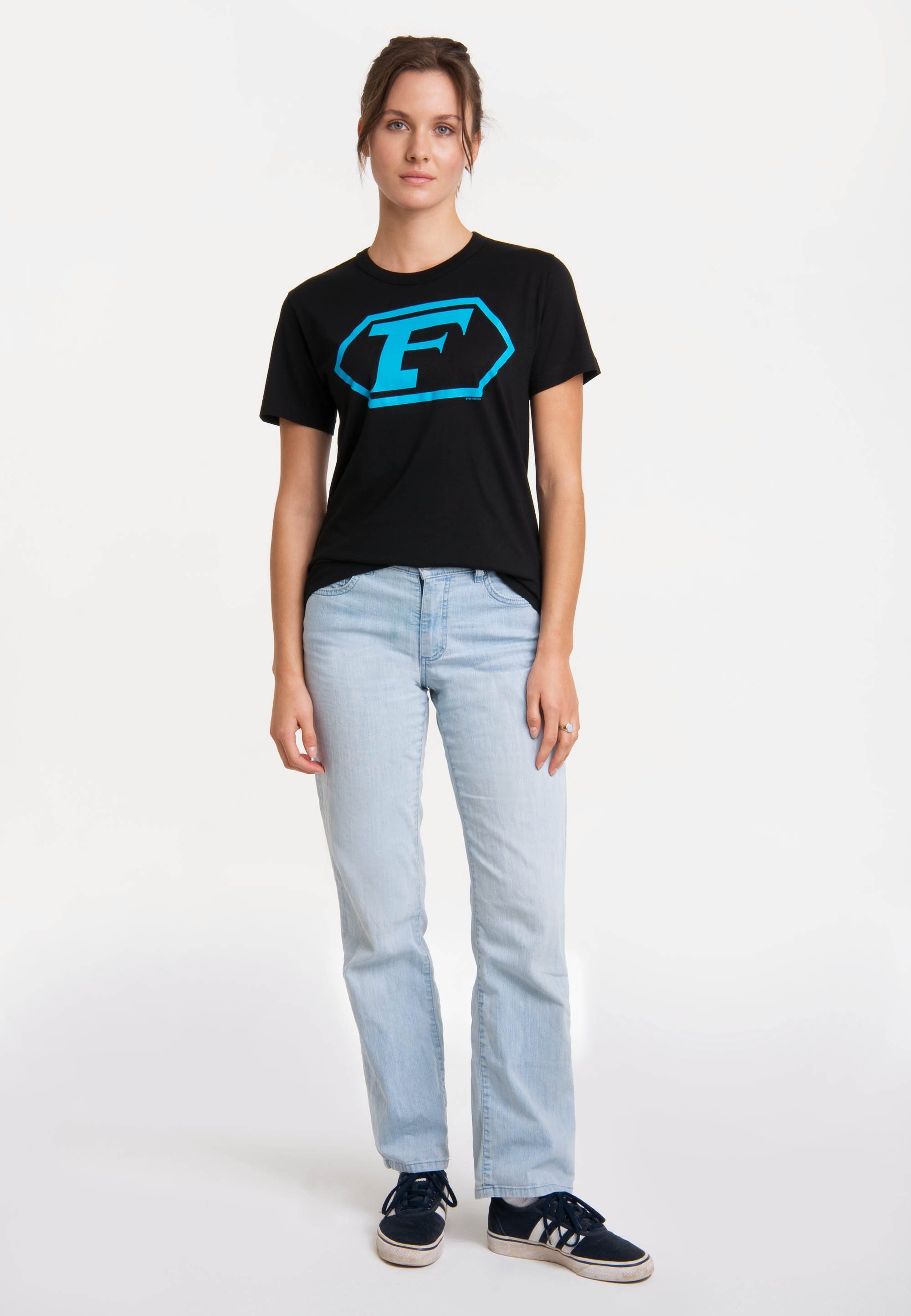 LOGOSHIRT T-Shirt Future Logo lizenziertem Captain Print mit