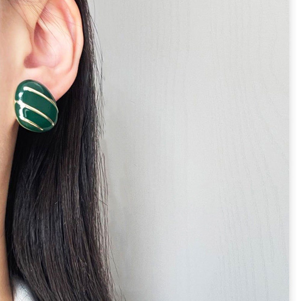 AUzzO~ Paar Ohrhänger Paar Ohrringe für Damen Vintage Ohrstecker Schmuck EleganteEinfachheit Grün