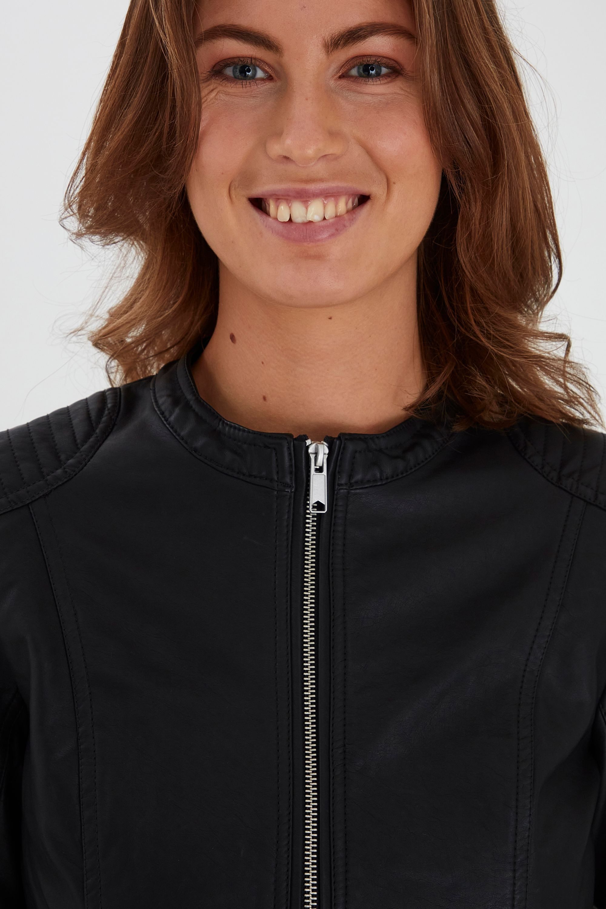 b.young Lederimitatjacke BYACOM Damen Kunstlederjacke günstig online kaufen