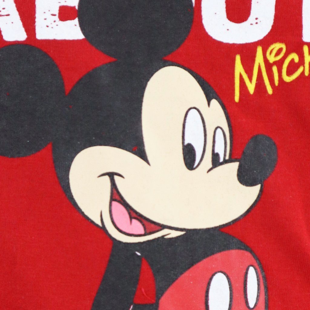 Disney Mickey Mouse Langarmshirt Mickey Maus Kinder Langarm Shirt Gr. 98 bis 128, Baumwolle