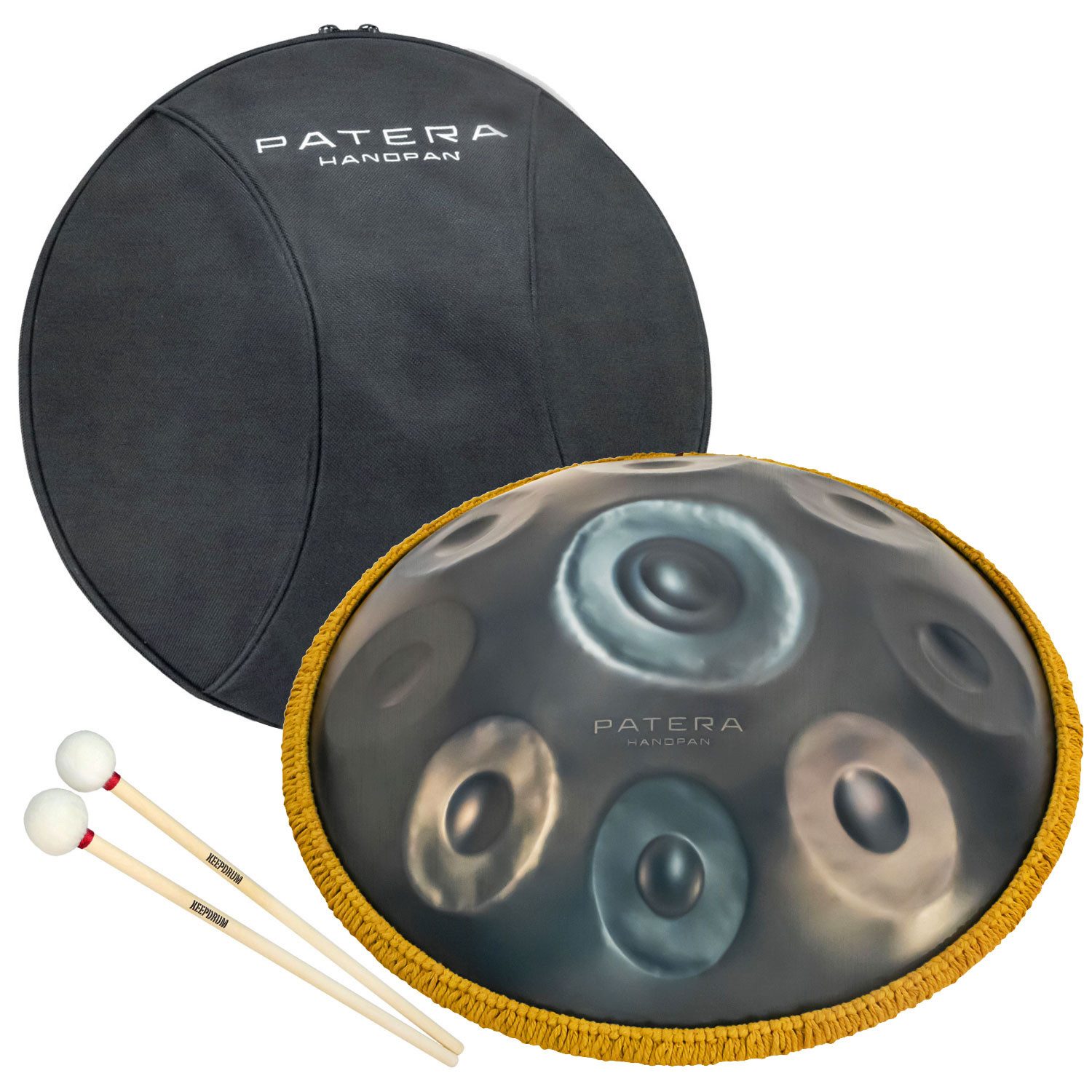 Handpan Patera Handpan HPCM-1 Cis-Minor mit Schlägel