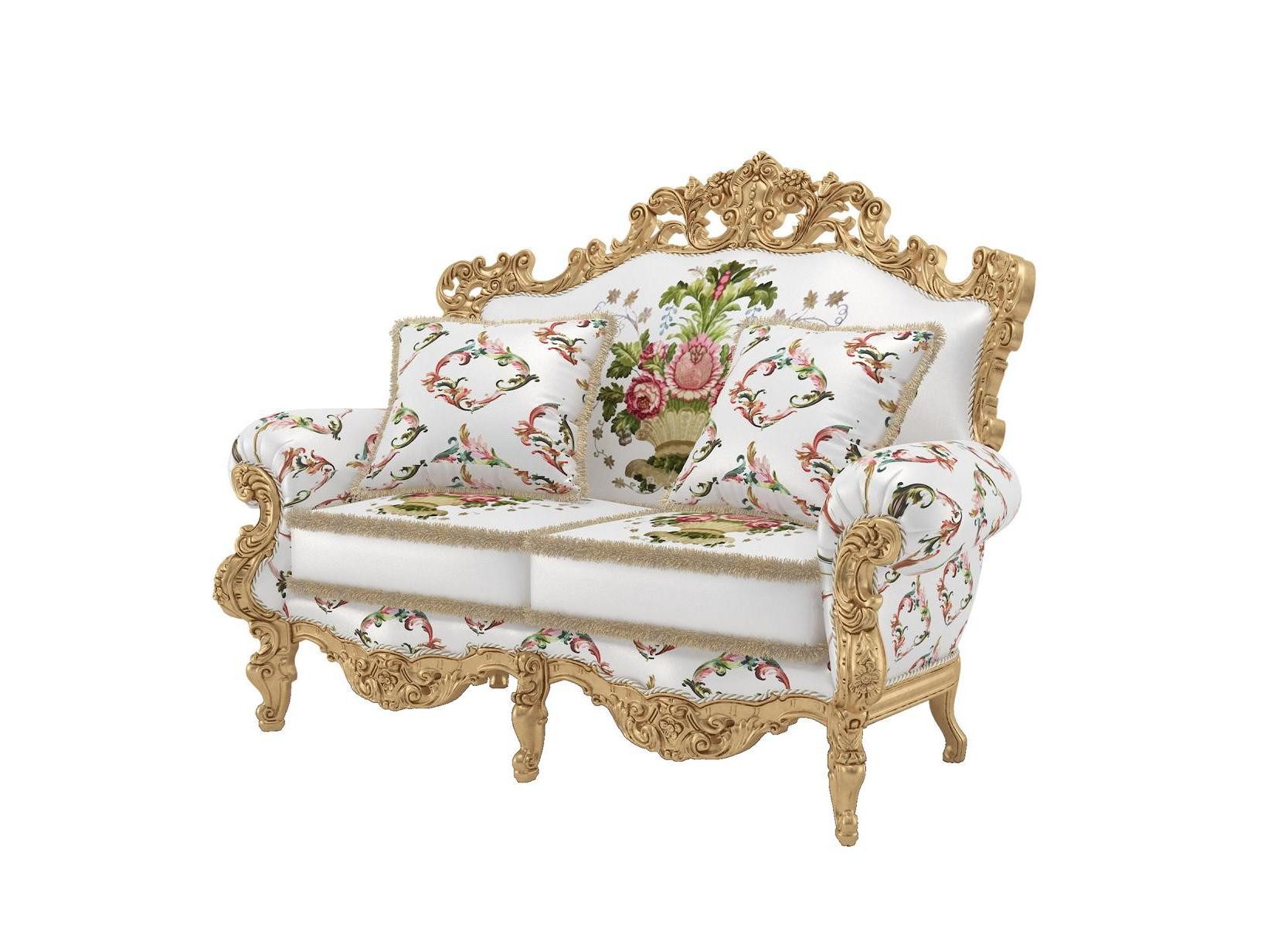 Xlmoebel 2-Sitzer Klassische gepolsterte Couch mit italienischem Flair, 1 Teile, Hergestellt in Europa