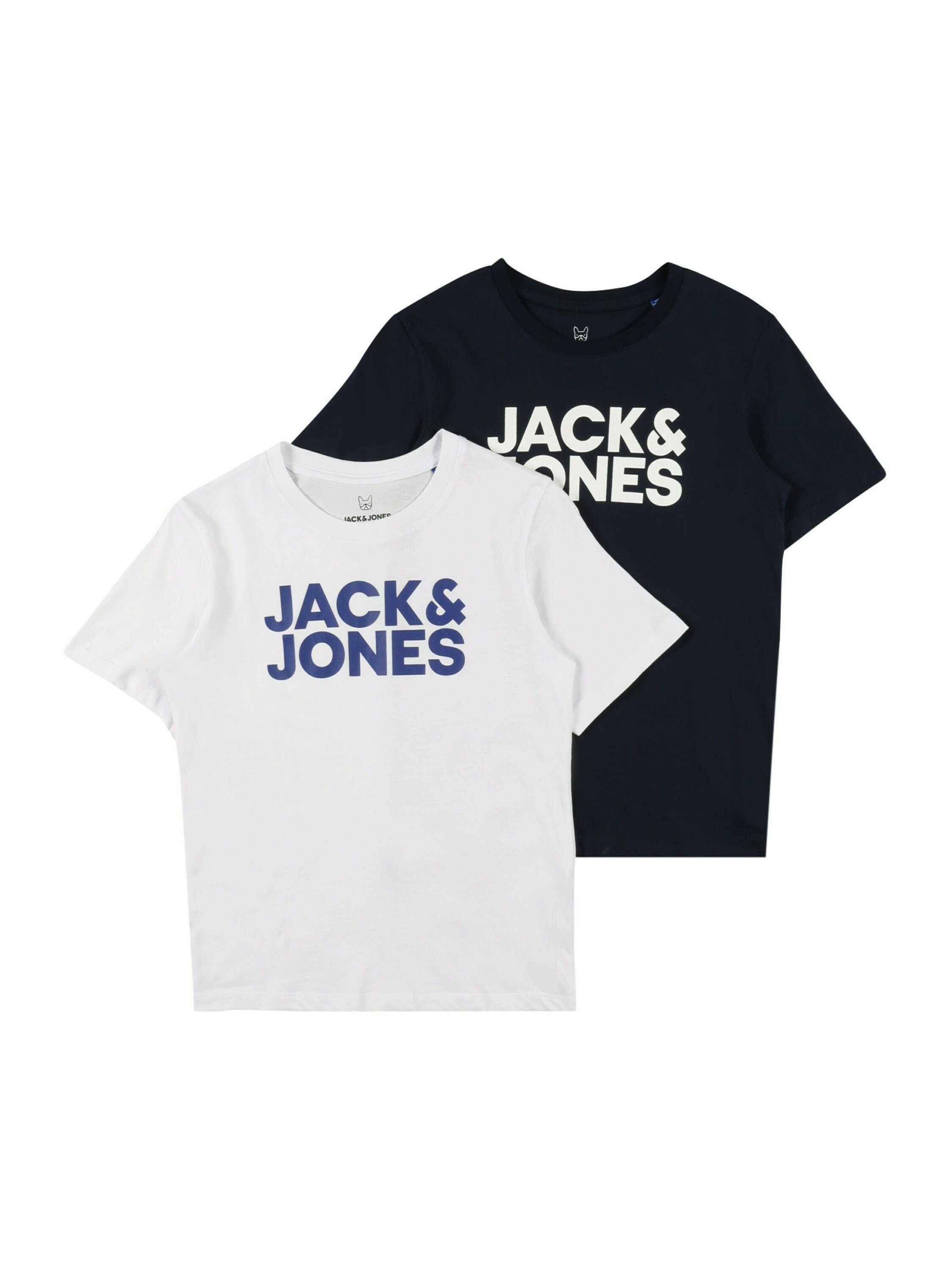 Jack & Jones Junior T-Shirt (Packung, 2-tlg), Bündchen-/Rippstrick-Kragen