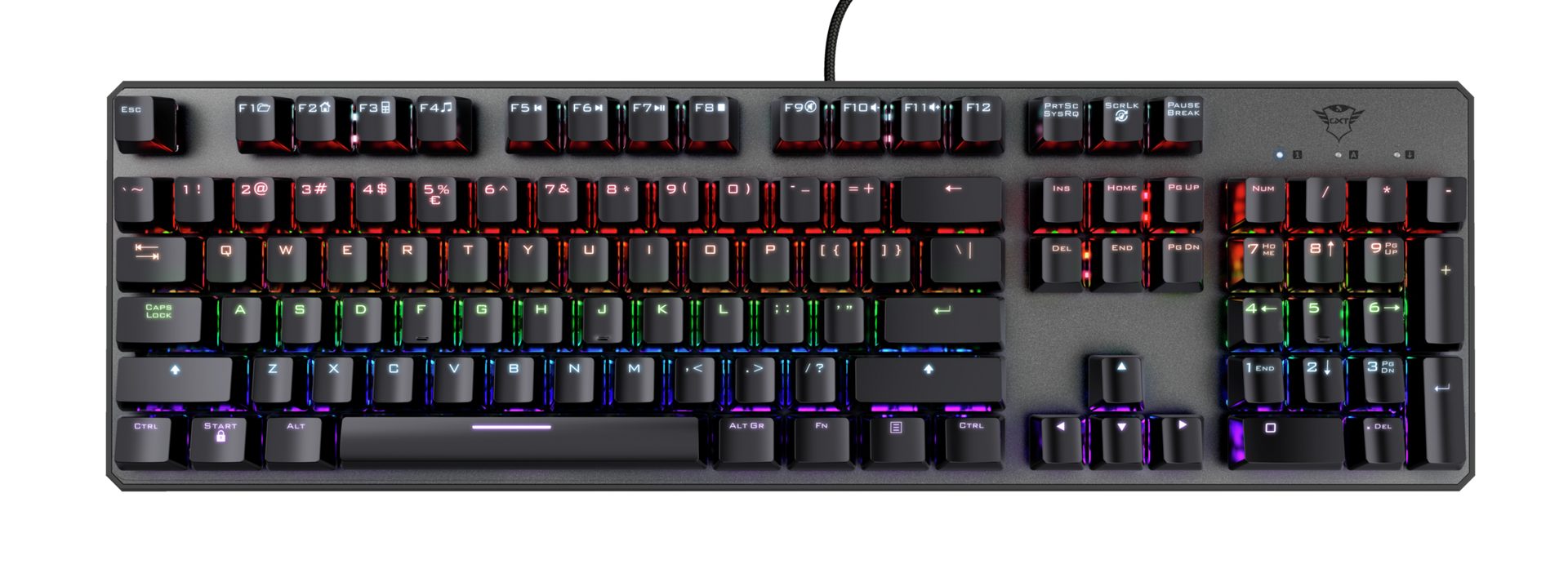 Regenbogenwellen-Farbmodi GXT865 Gaming-Tastatur, MECH Trust ASTA Helligkeit DE einstellbarer 8 mit KEYBOARD