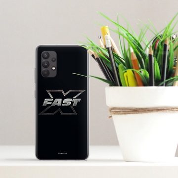 DeinDesign Handyhülle Fast & Furious Logo Offizielles Lizenzprodukt Fast X Logo Metal, Samsung Galaxy A32 4G Silikon Hülle Bumper Case Handy Schutzhülle