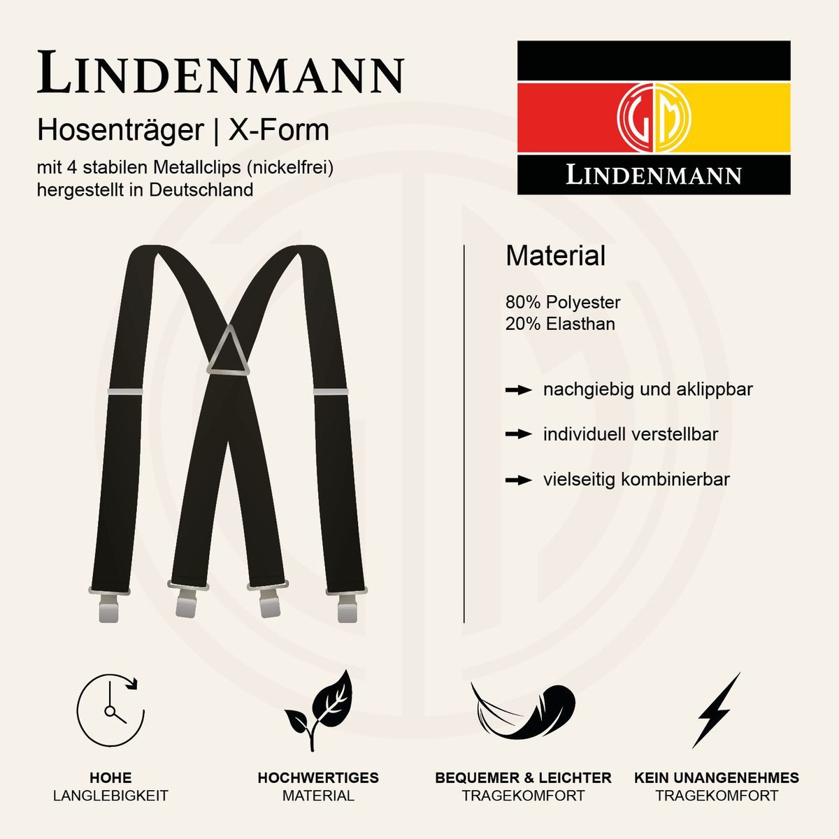 LINDENMANN Hosenträger