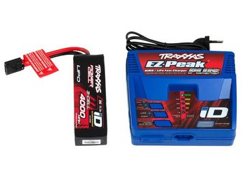 Traxxas Traxxas POWERPACK EZ-Peak Plus Ladegerät EU Version + 1x ID LiPo 11,1V RC-Ladegerät