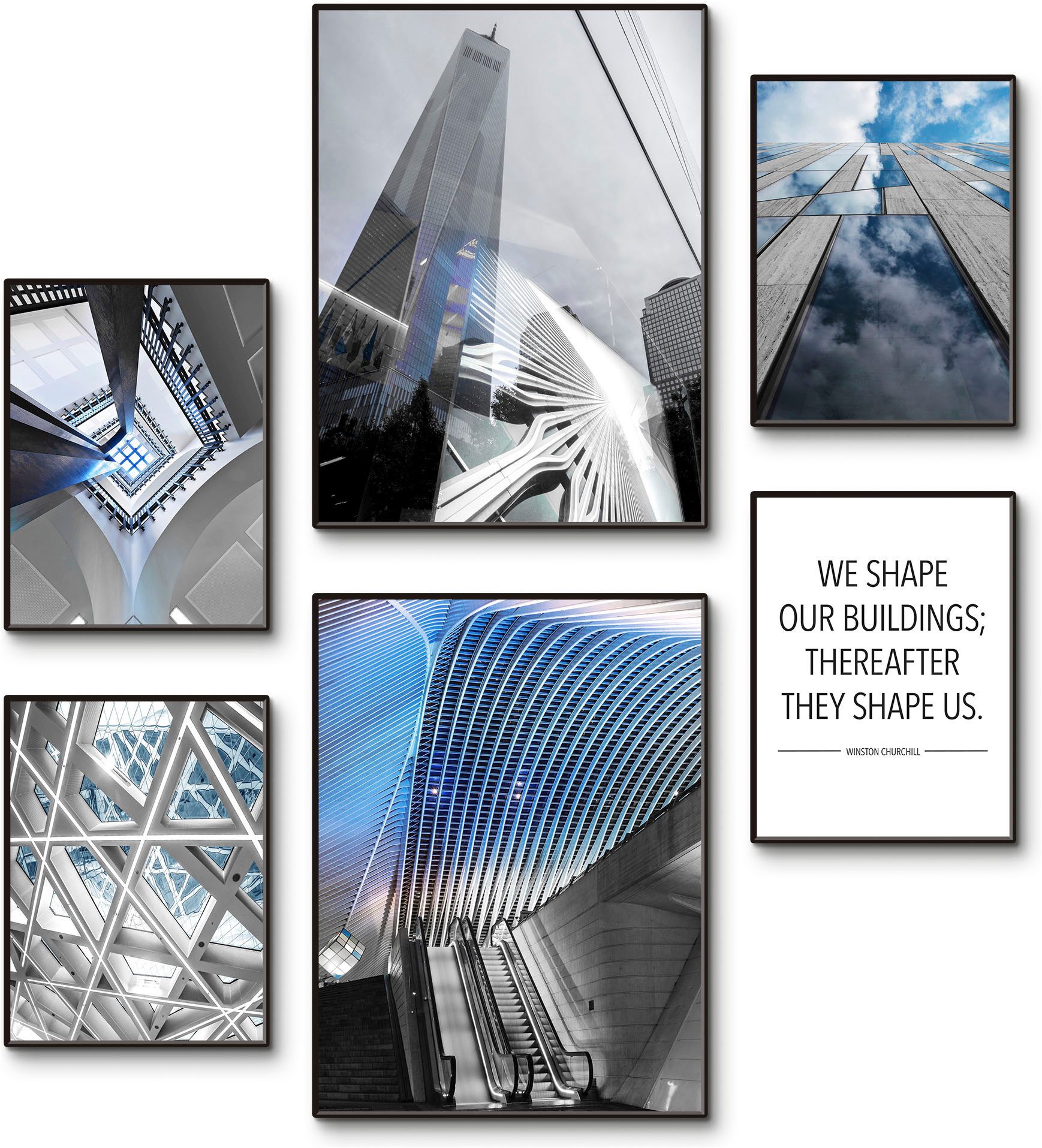 OTTO home Wandbild Urban Cityscapes, Elemente der Architektur (6 St), als Poster oder Leinwandbilder Set