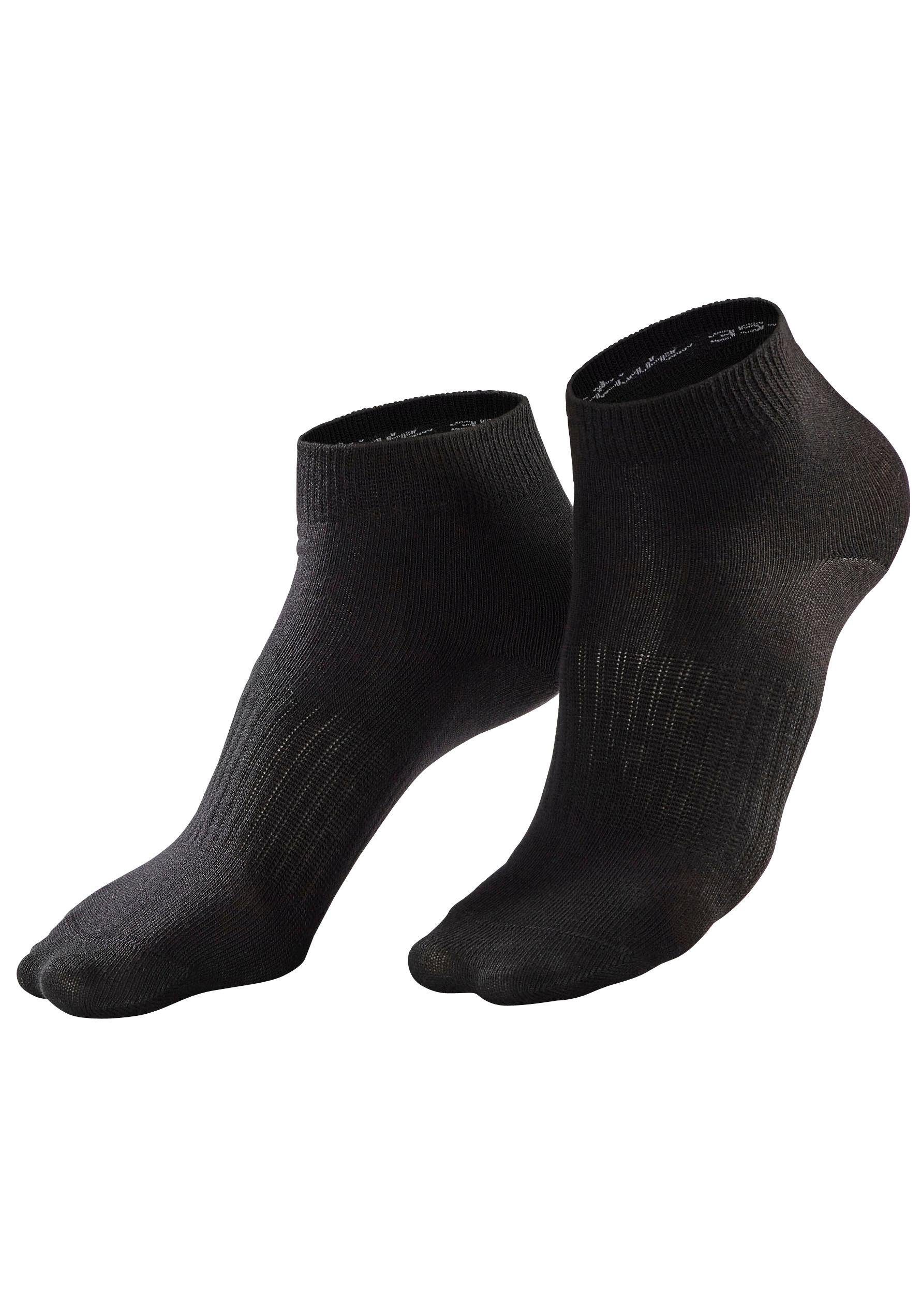 LASCANA ACTIVE Sneakersocken Kurze, Niedrige Socken aus Baumwolle für Sneaker, ohne Frottee (Packung, 7-Paar) mit Mittelfußgummi