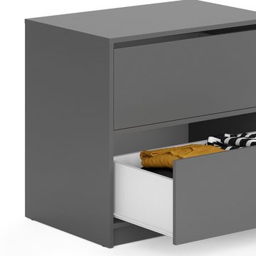 Vicco Garderobe Schubladen groß für Kleiderschrank VISIT Anthrazit 2er Set (kein Set)