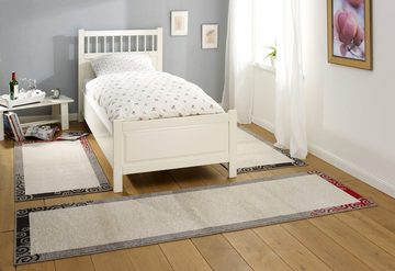 Bettumrandung Salerno HANSE Home, Höhe 8 mm, (3-tlg), Bettvorleger, Bordüre, 3-teiliger Läufer Set fürs Schlafzimmer