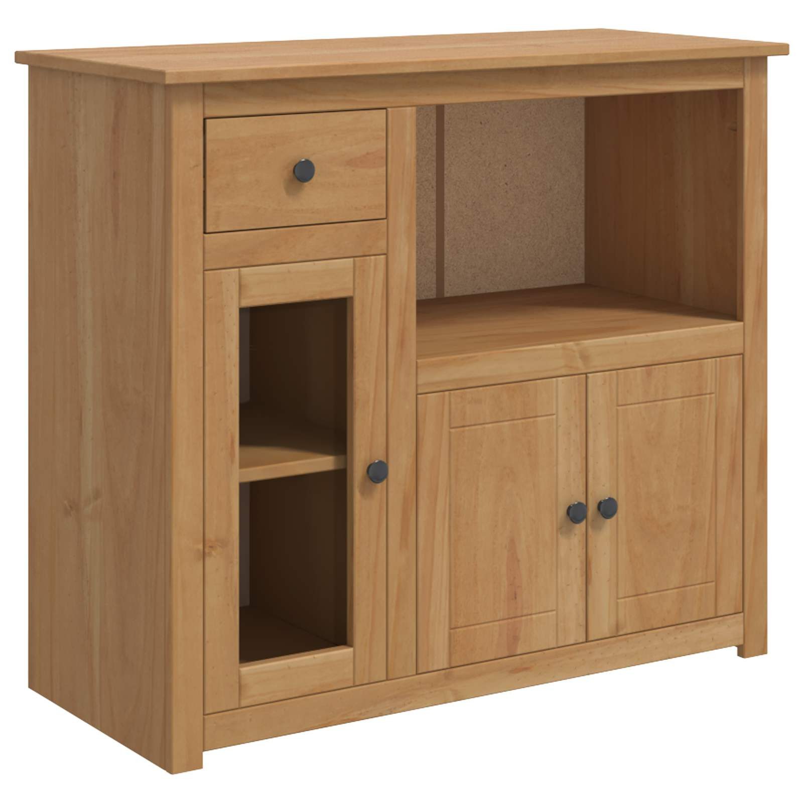 vidaXL Kücheninsel Mikrowellen-Sideboard PANAMA Honigwachs 99,5 x 44 x 86,5 cm