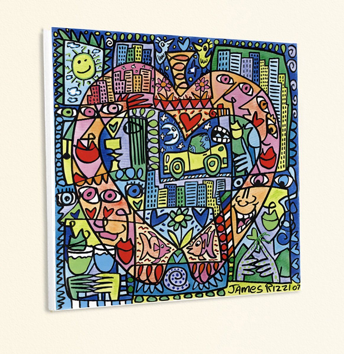 BillerAntik Kunstdruck A lot of love in my Big Apple New York Poster Plakat Rizzi Platte 124, (1 St)