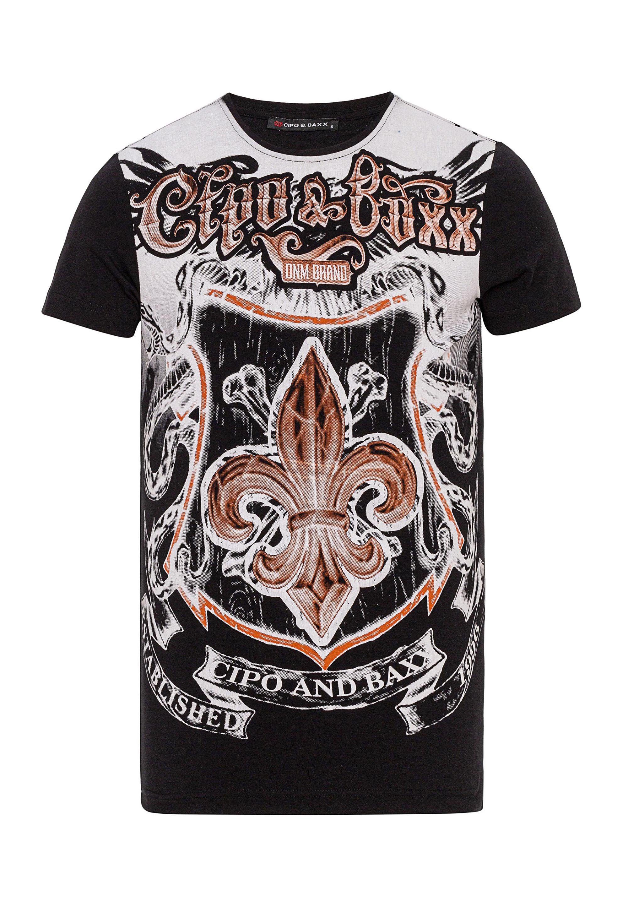 T-Shirt & coolen Baxx Wappenprints Cipo mit schwarz
