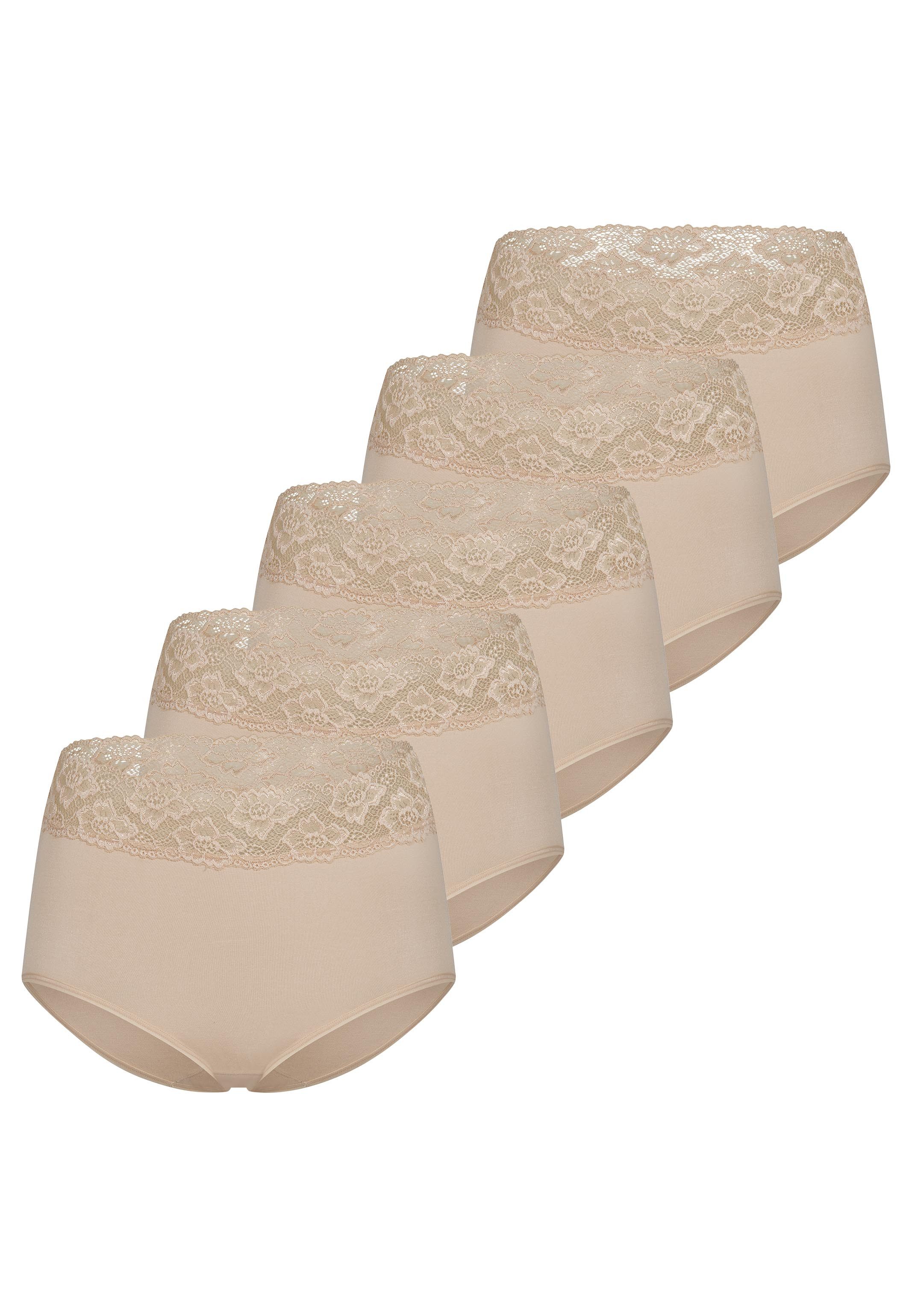 Nina Von C. Taillenslip 5er Pack Slipboutique (Spar-Set, 5-St) Taillen Slip - Blickdicht - Mit transparentem Spitzenbund