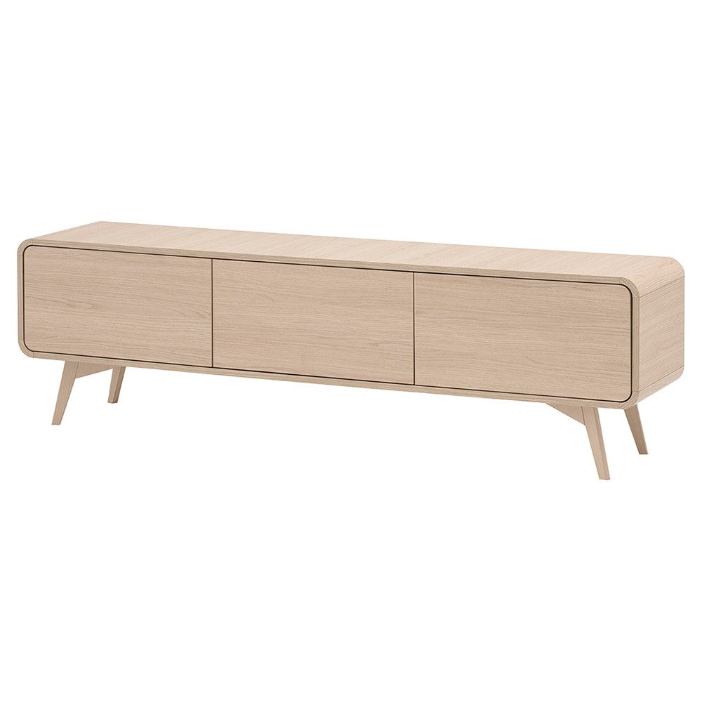 Lomadox Wohnwand TULSA-61, (2-St., Highboard Lowboard), minimalistische Möbel in Eiche Dekor, Push-to-Open, Softclose