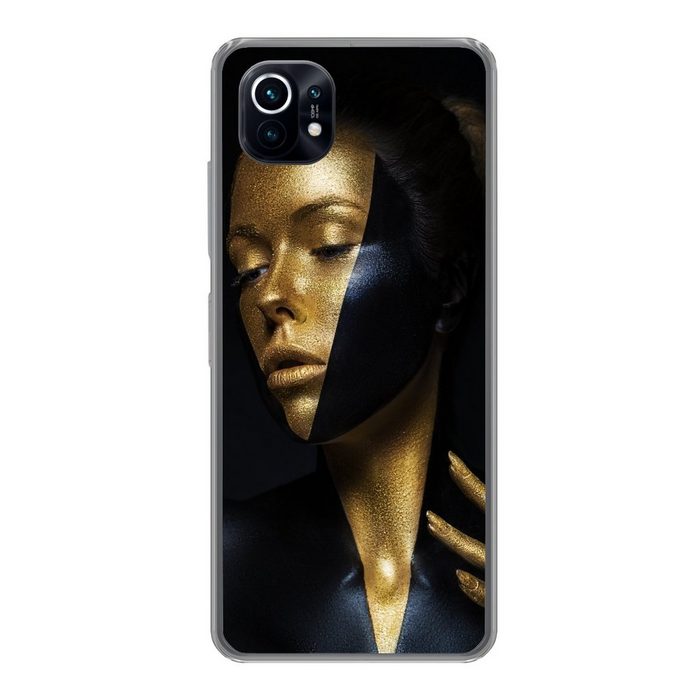 MuchoWow Handyhülle Make-up - Kunst - Frau - Luxus - Gold Phone Case Handyhülle Xiaomi Mi 11 Silikon Schutzhülle