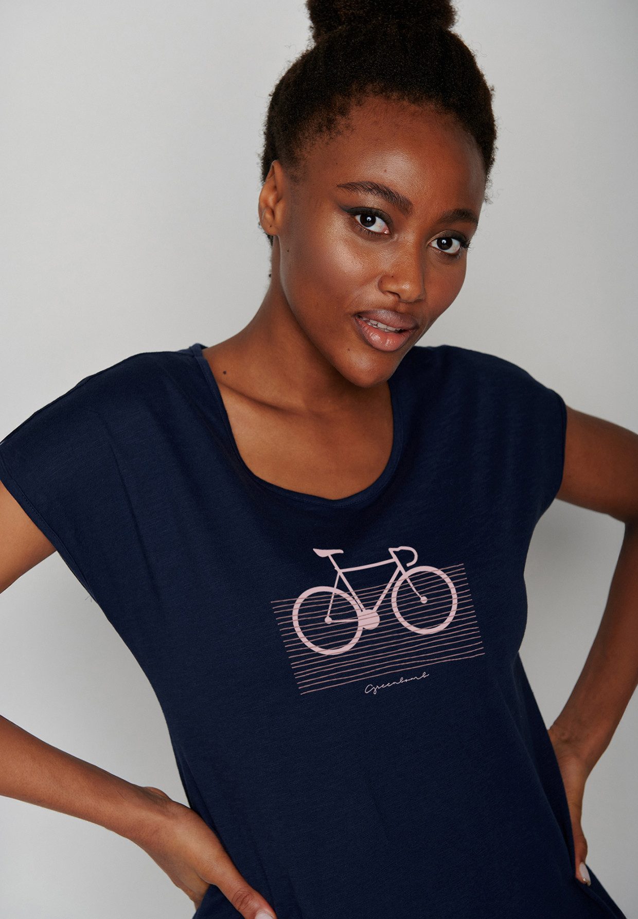 GreenBomb T-Shirt Cool Bike Streak Motiv Fahrrad (1-tlg., 1) Rundhalsausschnitt, Bio-Baumwolle, GOTS Zertifiziert