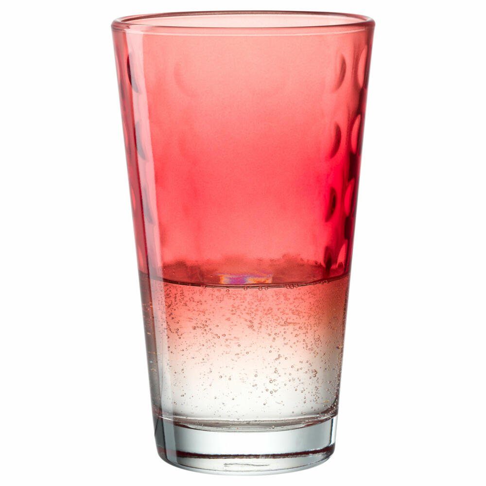LEONARDO Becher Optic, Rot, 540 ml, Kalk-Natron-Glas
