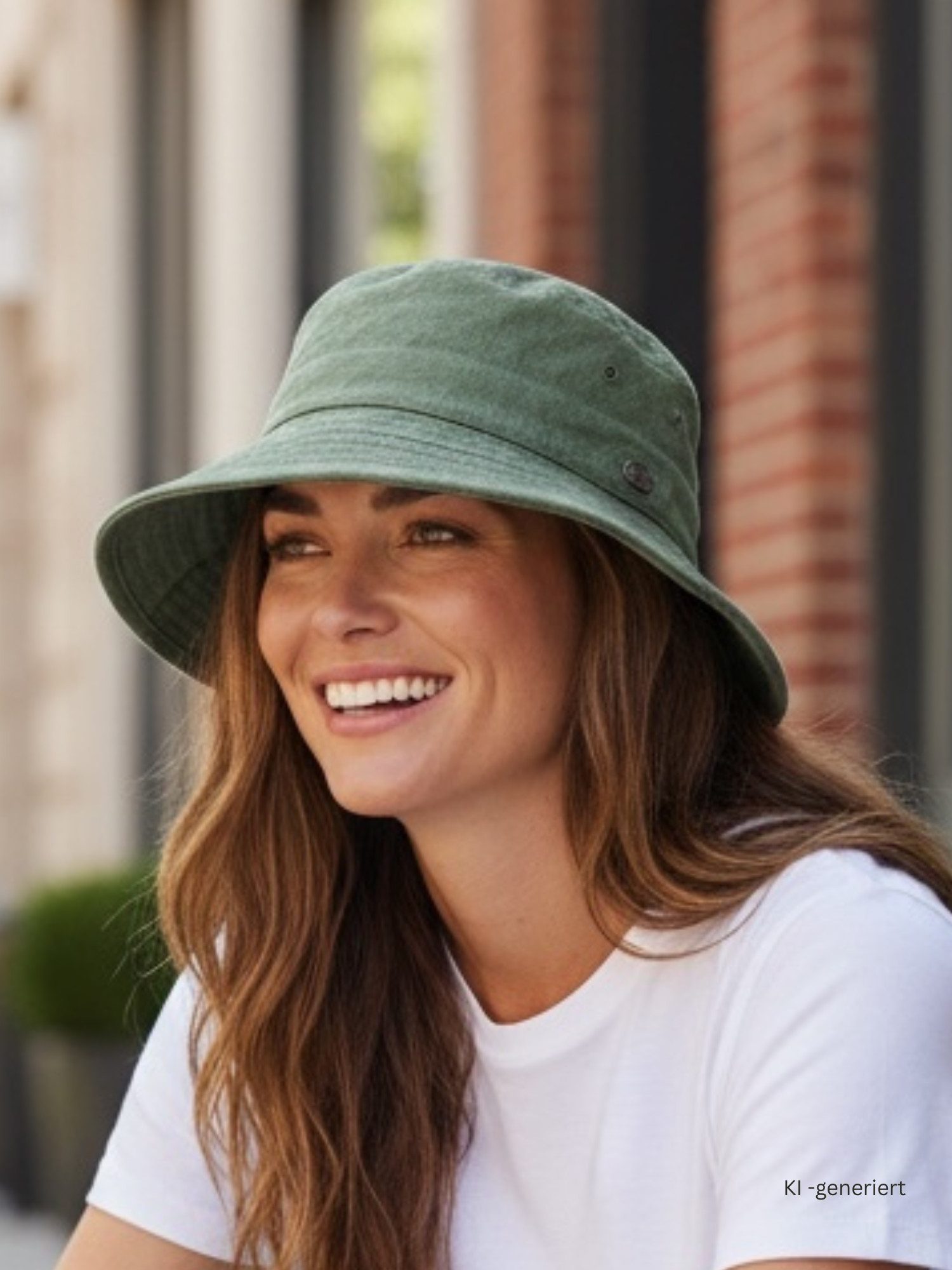 Taschen4life Sonnenhut Leinen Hut Größenverstellbar, unisex, Fischerhut