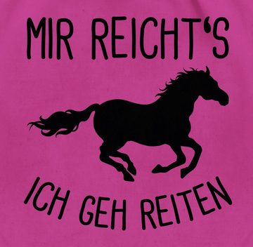 Shirtracer Turnbeutel Mir reichts ich geh Reiten mit Pferd, Pferd & Pferde