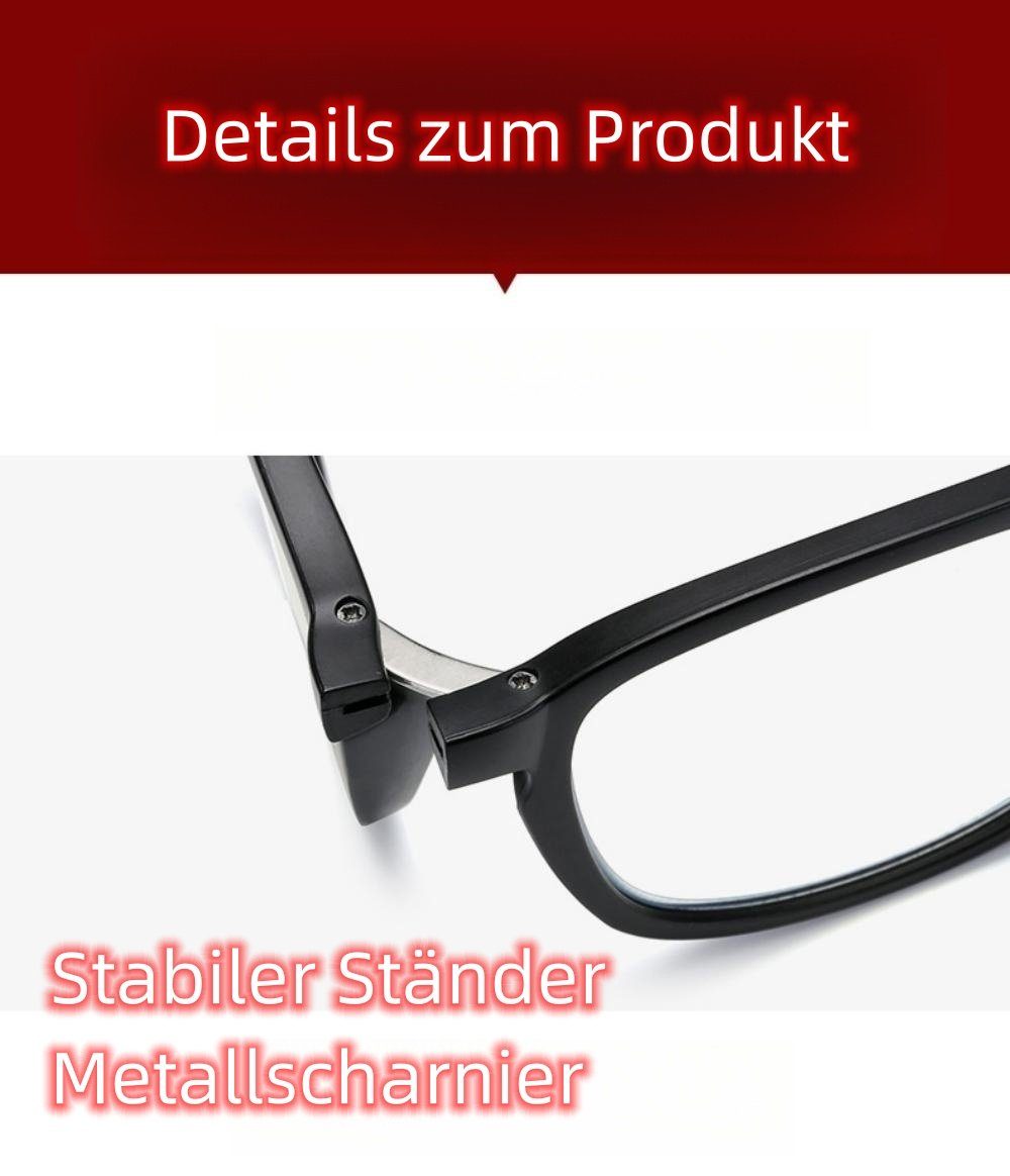 schwarz PACIEA Retro Lesehilfe Blaulichtfilter, Lesebrille Lesebrille, faltbare blendfreie