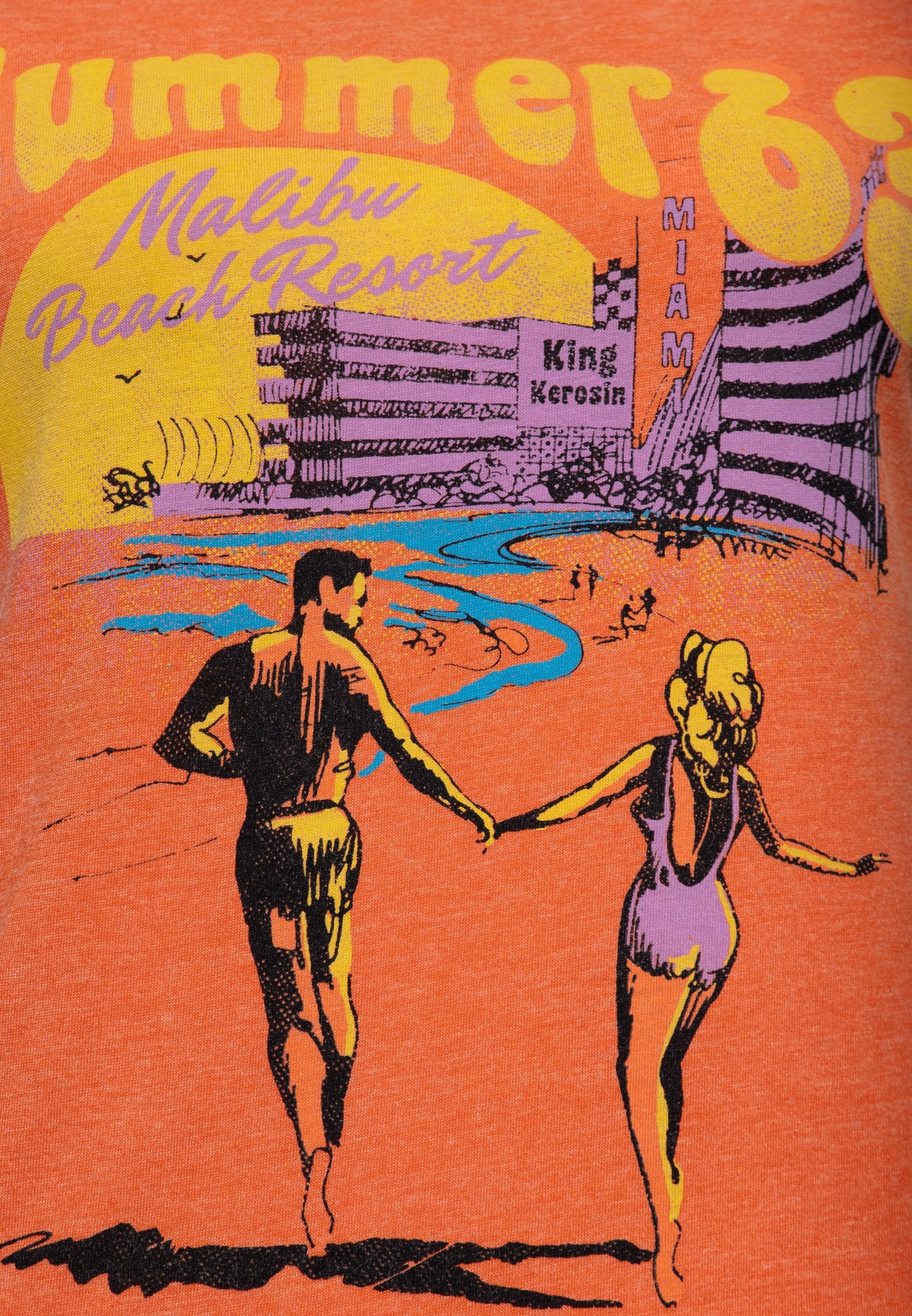 QueenKerosin Print-Shirt Summer 63 (1-tlg) mit Retro-Artwork