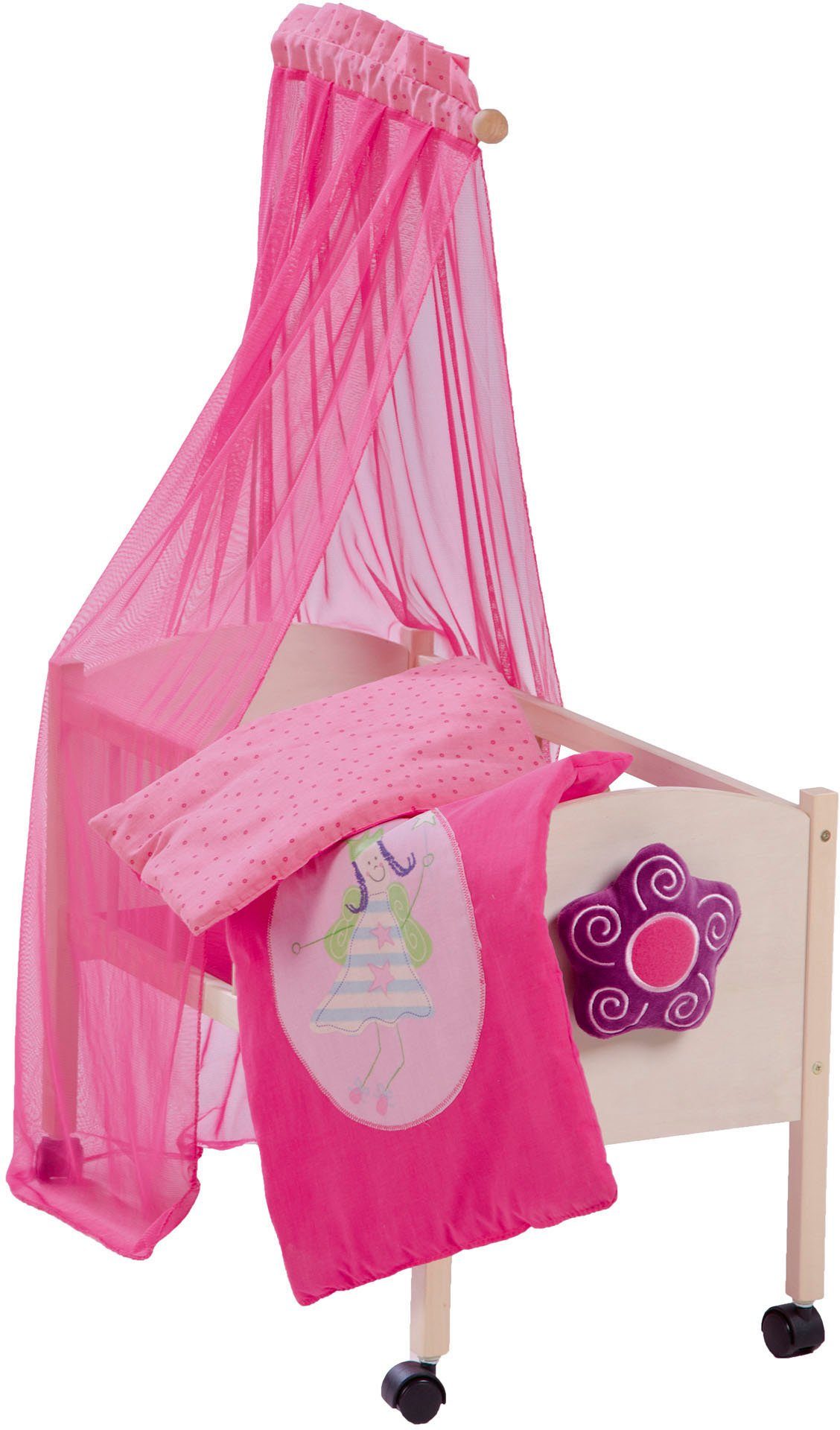 roba® Puppenbett Happy Fee, mit Himmel