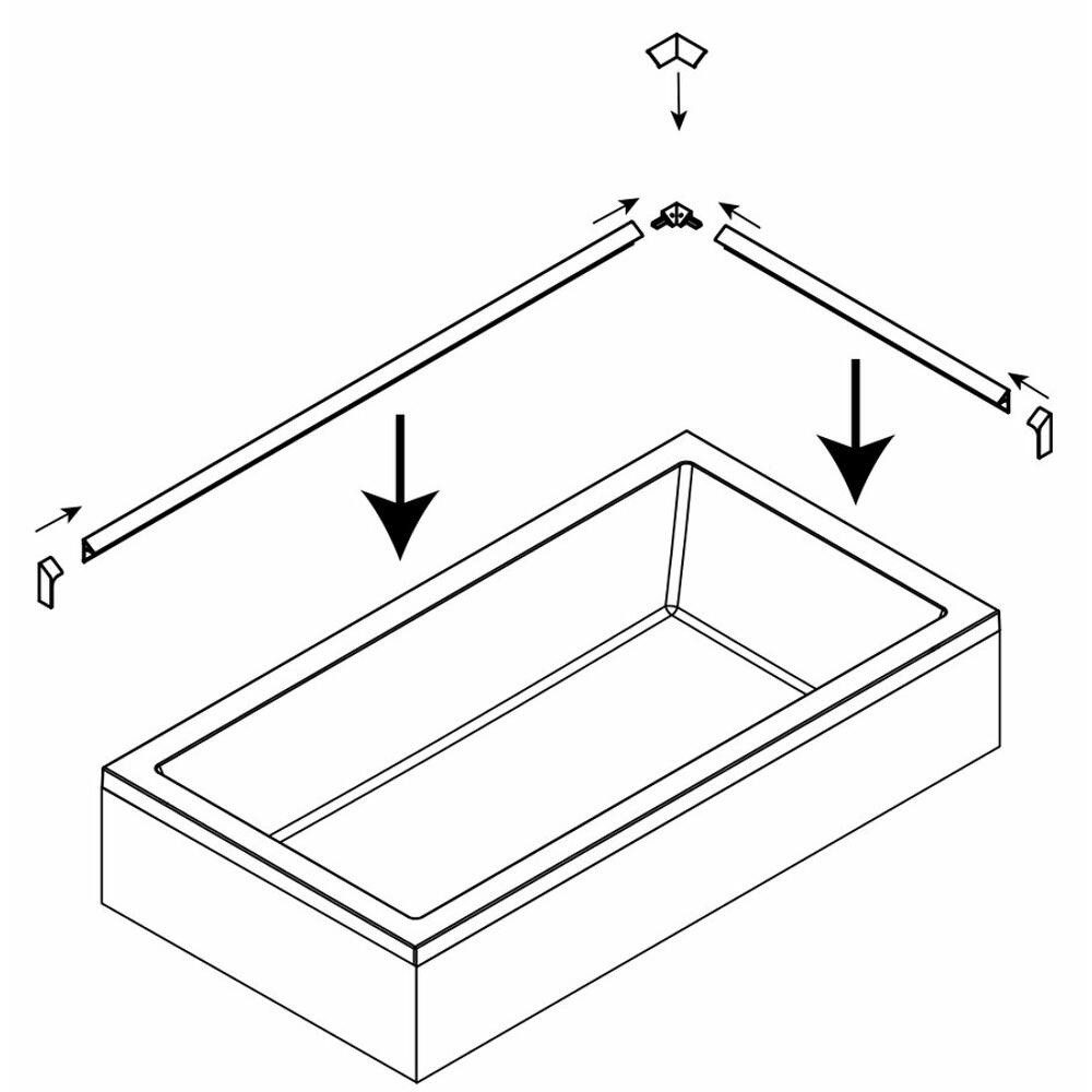 Polysan s.r.o. Badewanne -Wannenleistenset/Abschlussleisten, (1-tlg), Set