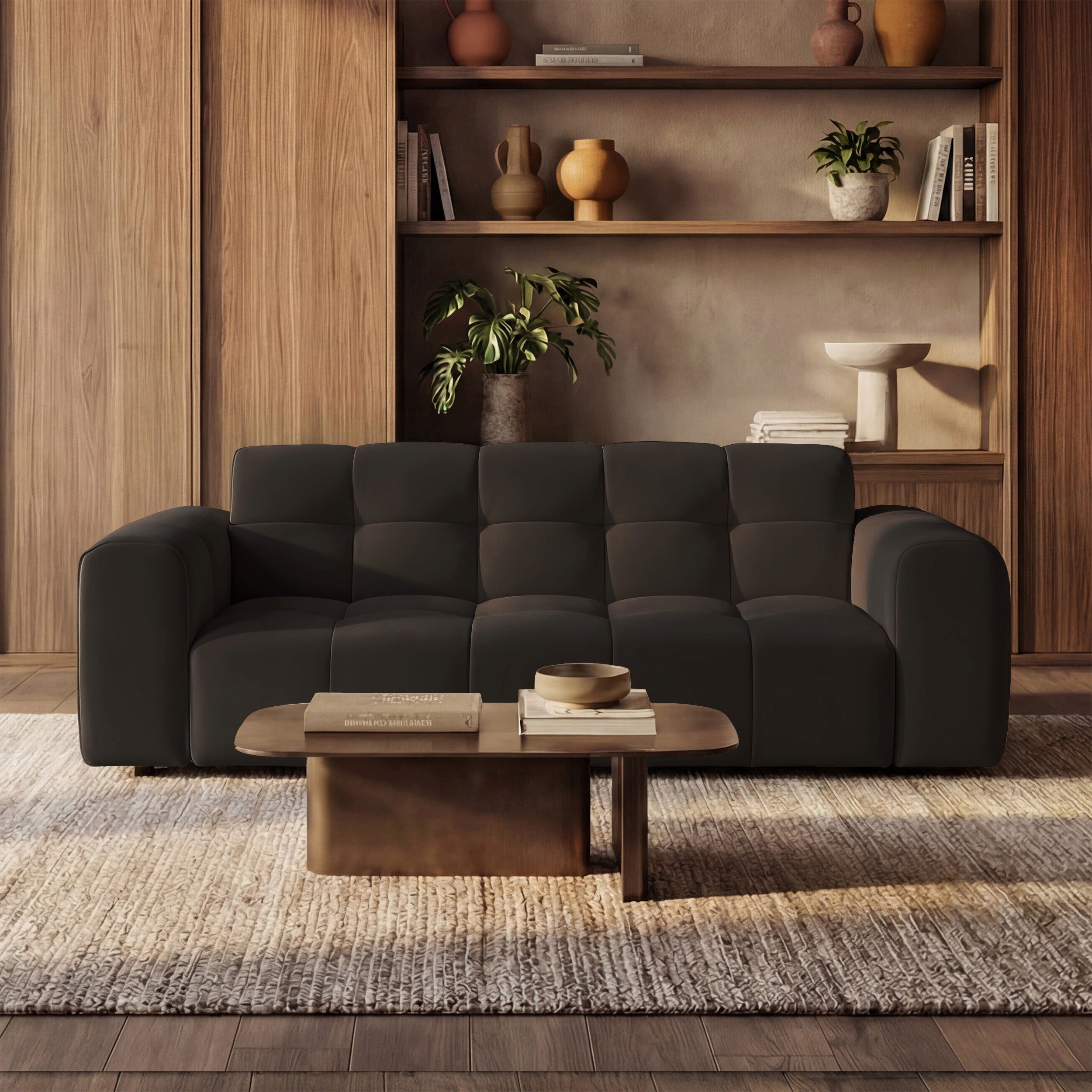 Selsey Sofa, 3-Sitzer-Sofa mit Samtbezug, frei stellbar, 210 cm