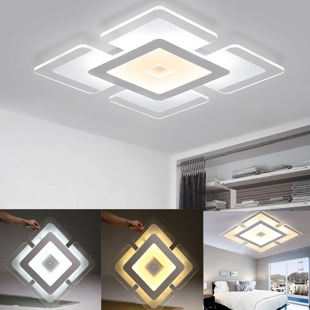 LETGOSPT Deckenleuchte LED Deckenleuchte Ultradünne Deckenlampe günstig online kaufen