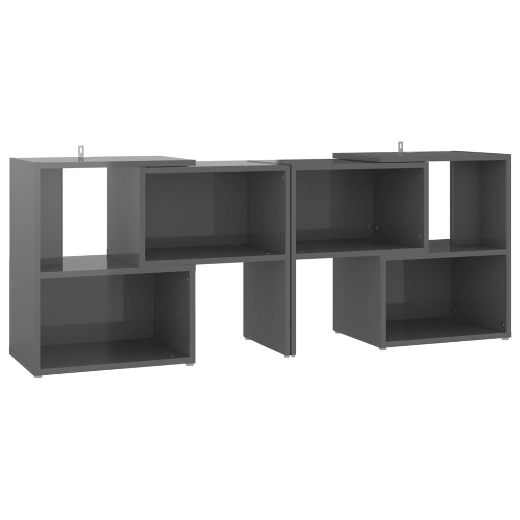 furnicato TV-Schrank Hochglanz-Grau 104 x 30 x 52 cm (1-St) Modulares Lowboard mit viel Stauraum für das Wohn- oder Schlafzimmer
