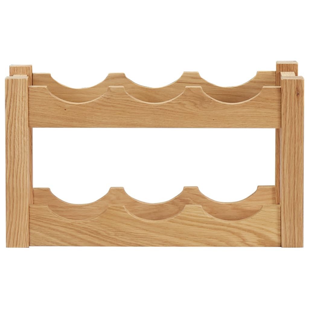 vidaXL Weinregal Weinregal für 6 Flaschen 37 x 21 x 21 cm Eiche Massivholz, 1-tlg.