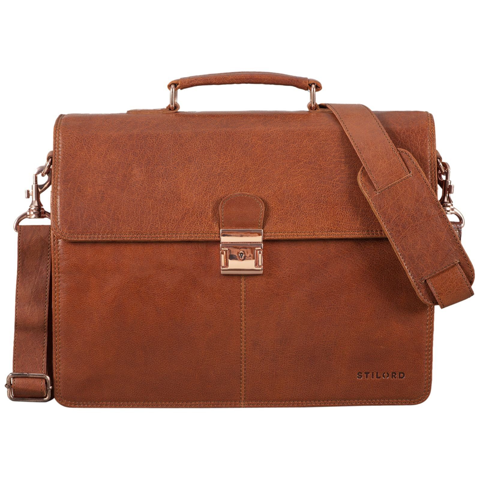 STILORD Aktentasche "Apolonius" Arbeitstasche Herren Leder