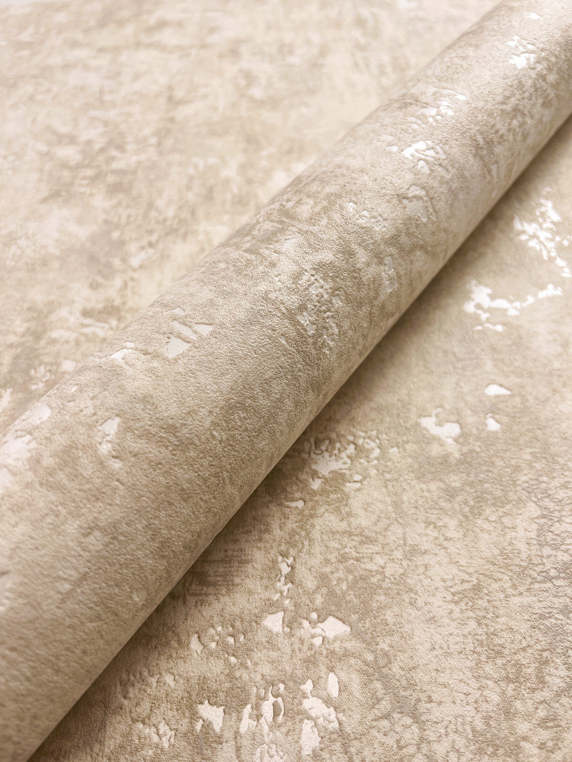 Newroom Vliestapete, Beige Tapete Modern Beton günstig online kaufen