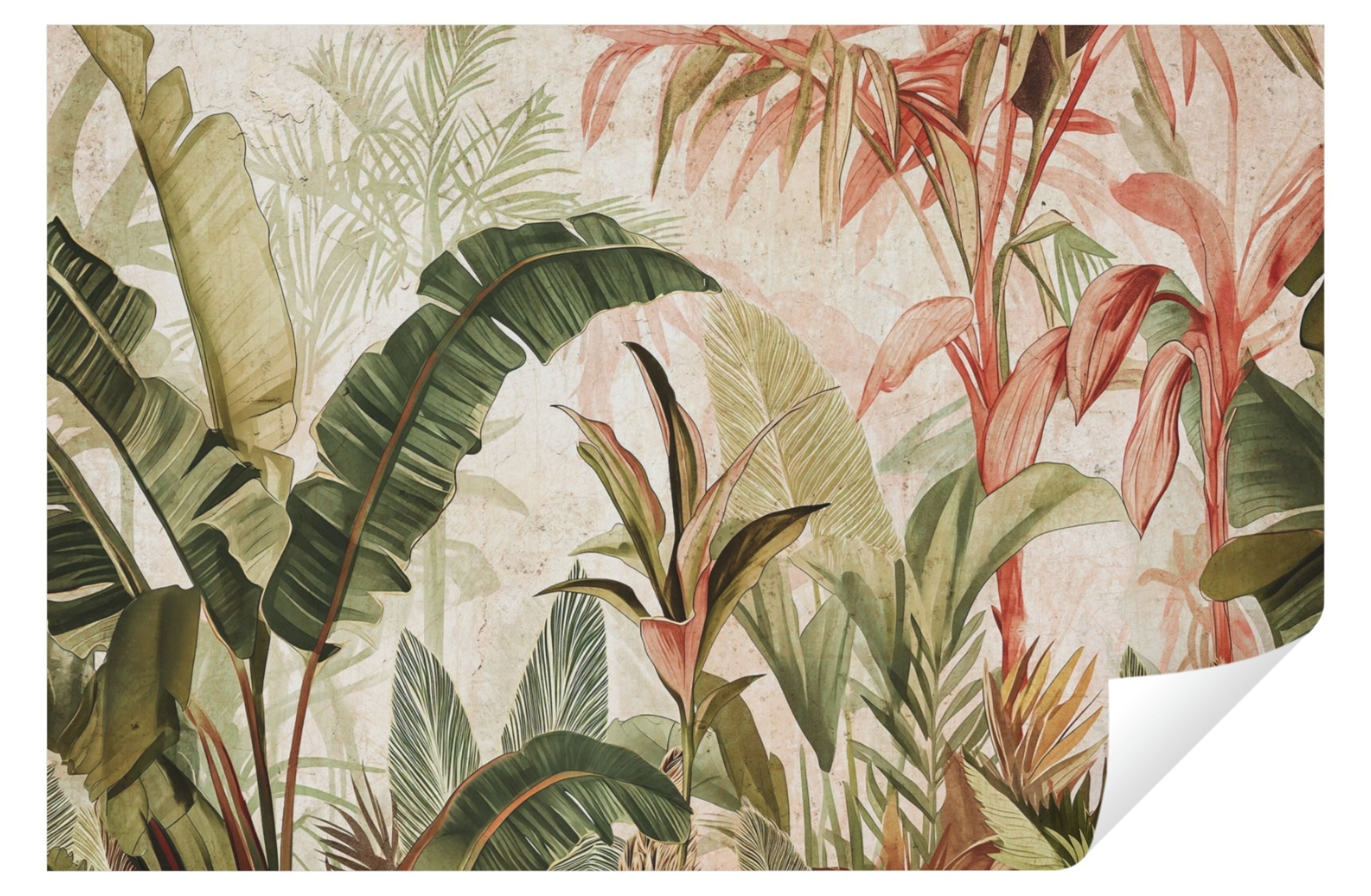 Wallarena Fototapete Dschungel Blätter Vlies Tapete Wohnzimmer Schlafzimmer Wandtapete, Glatt Vlies Washable, Dschungel, Tapete inklusive Kleister Vliestapete Motivtapete