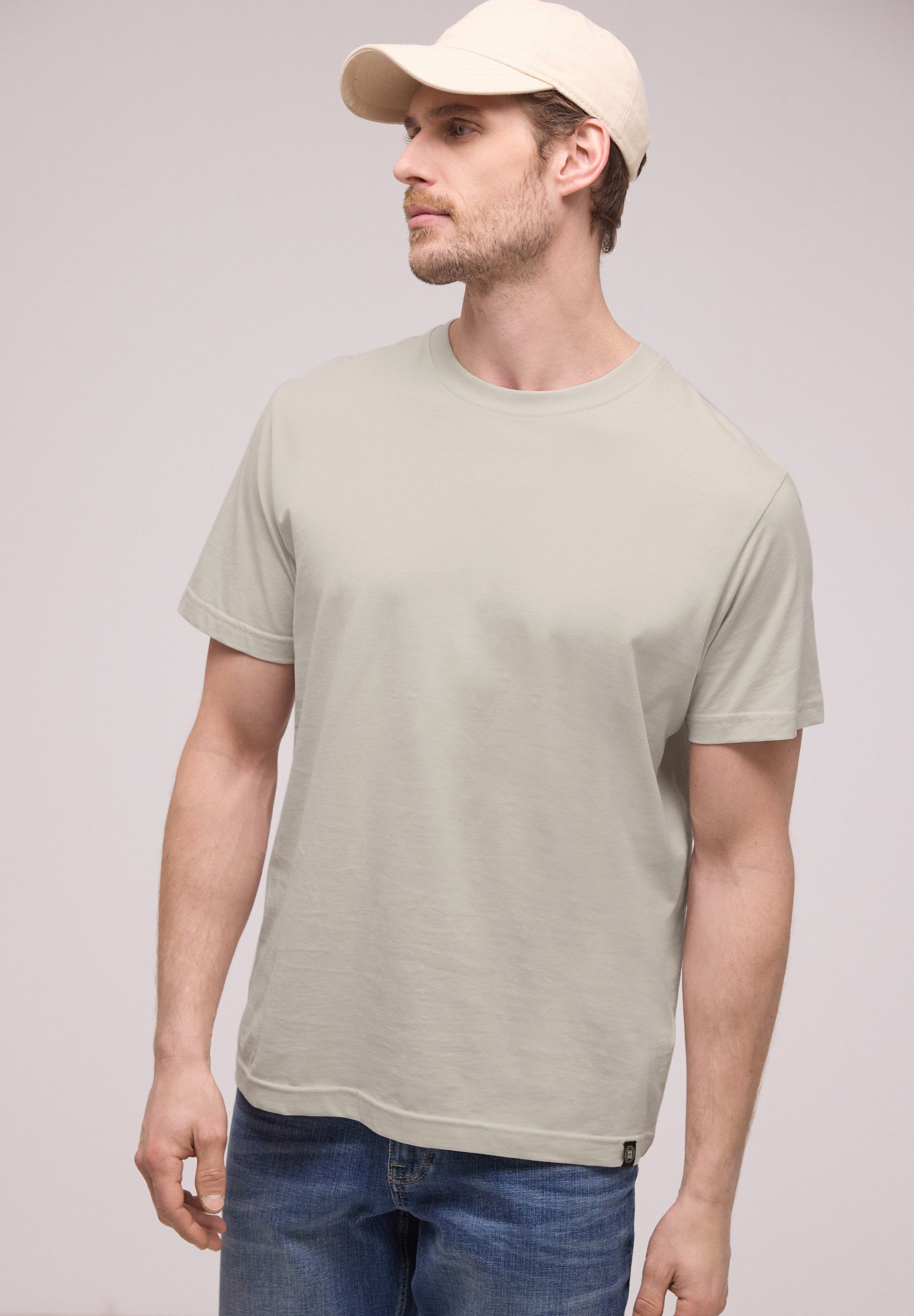 STREET ONE MEN T-Shirt aus reiner Baumwolle