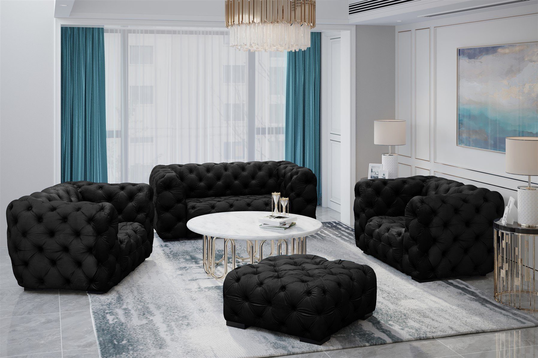 Fun Möbel Polstergarnitur Sofaset NATALIE 3-1-1 günstig online kaufen