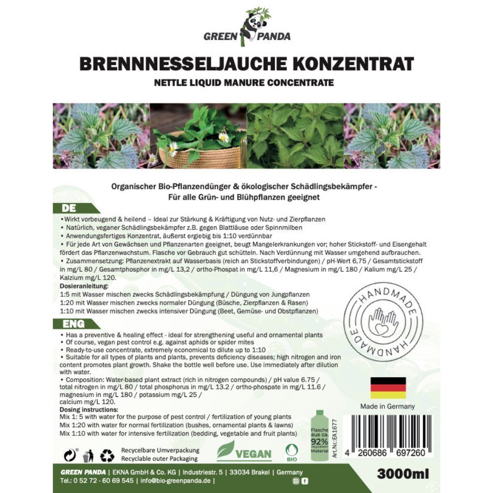 GreenPanda Pflanzendünger Brennnessel Jauche - Brennnessel günstig online kaufen