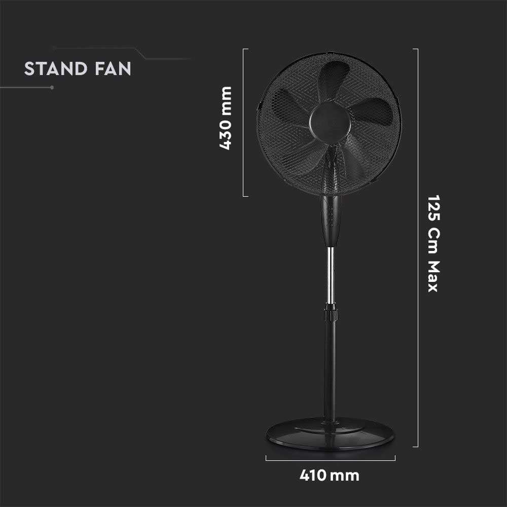 etc-shop Standventilator, Standventilator Ventilator stehend Höhenverstellbar