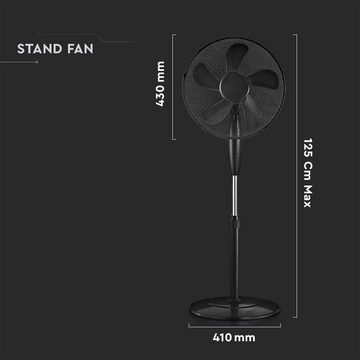 etc-shop Standventilator, Standventilator Höhenverstellbar Ventilator stehend