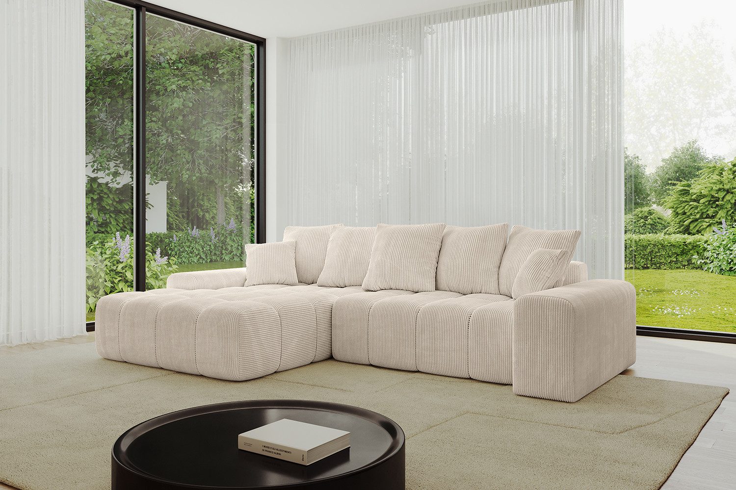 ALTDECOR Ecksofa ENSI-L, Sofa Praktische Bequeme Funktionsecke Couch L-Form Eckcouch, Corner Sofa L-Form Vielseitige Sofa Wohnlandschaft Wohnzimmer