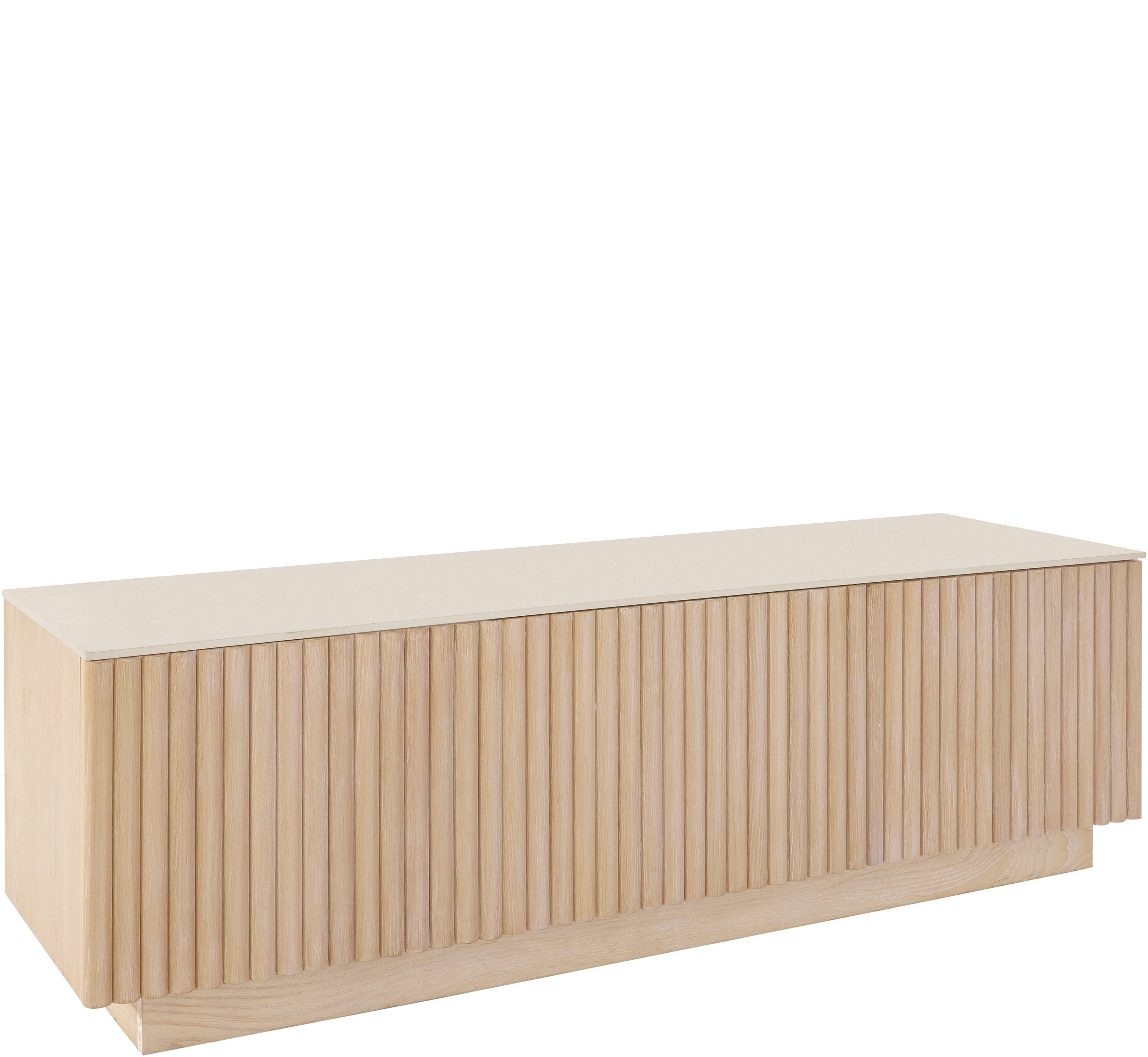 homsy by Ana Johnson TV-Schrank Solva Holzoptik aus Esche, geriffelte Front, Keramikplatte, Breite 138 cm. € 379,99