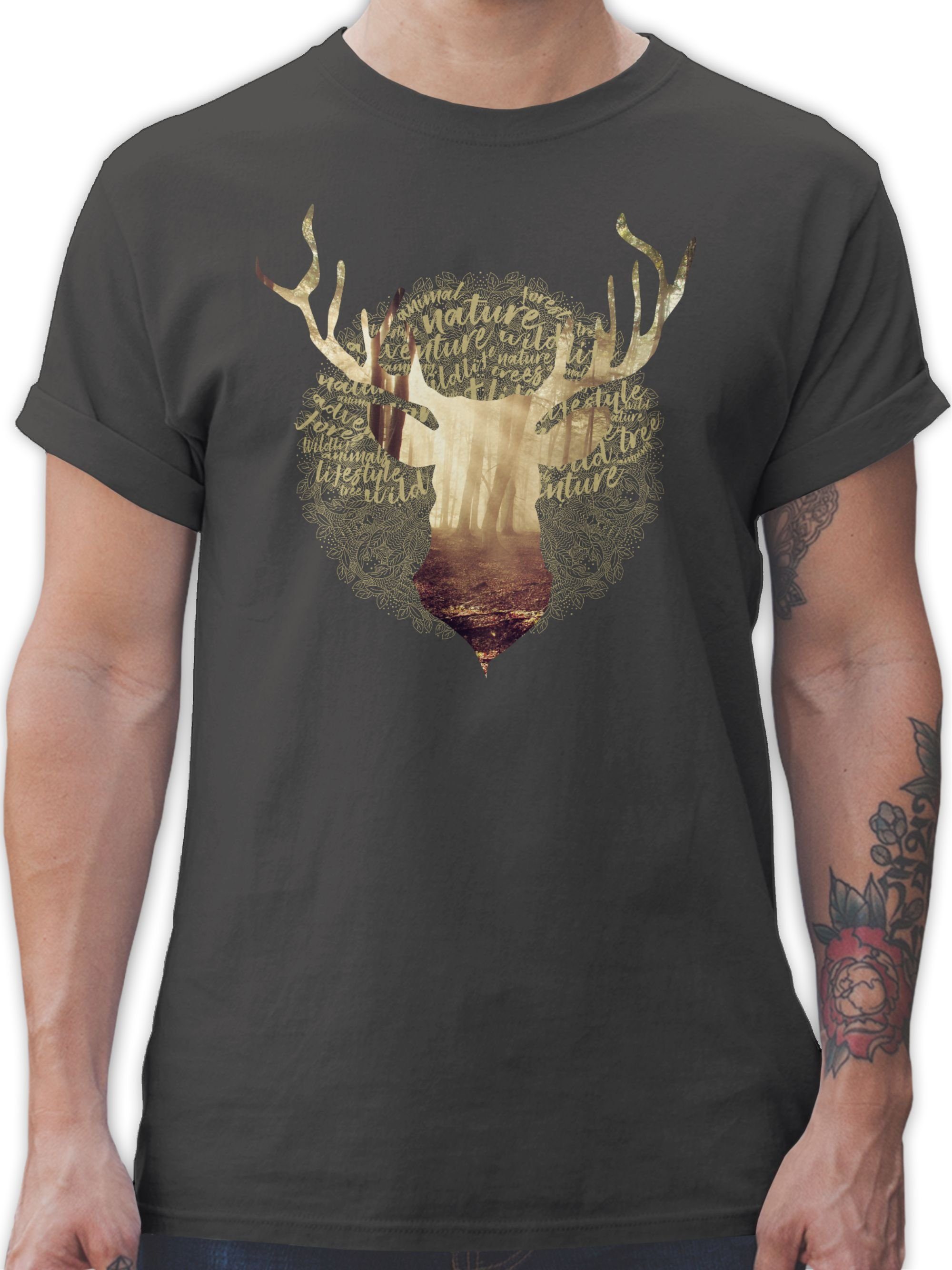 Shirtracer T-Shirt Hirsch Jäger Mode für günstig online kaufen