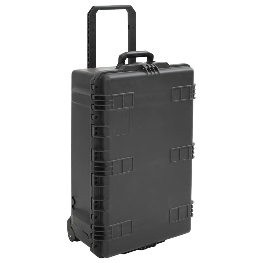vidaXL Kameratasche Koffer für Flugreise Tragbar Schwarz 79,5x51,5x30,5 cm PP