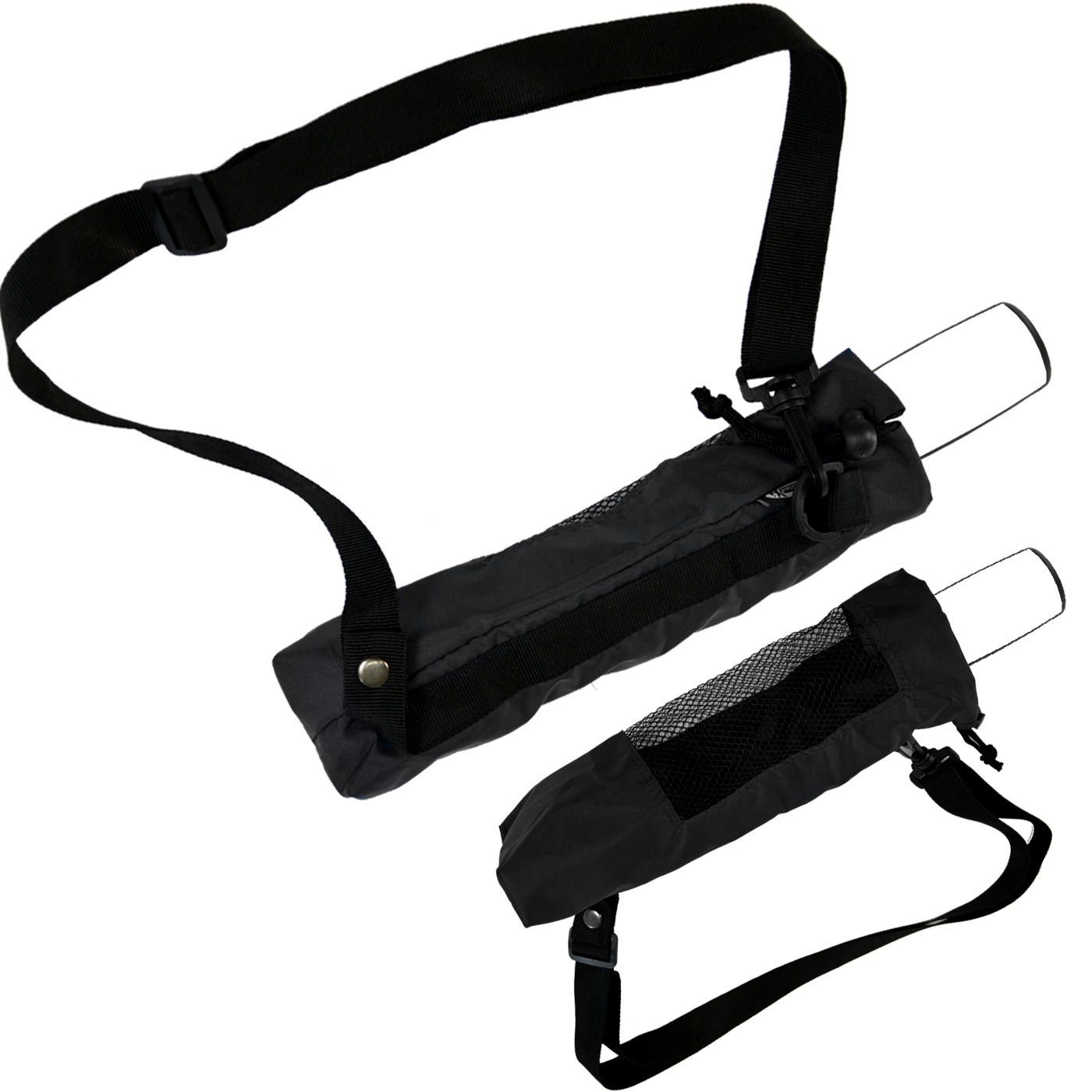 iX-brella Taschenregenschirm Trekking Hülle zum Taschenschirme, schwarz innovativ für Umhängen
