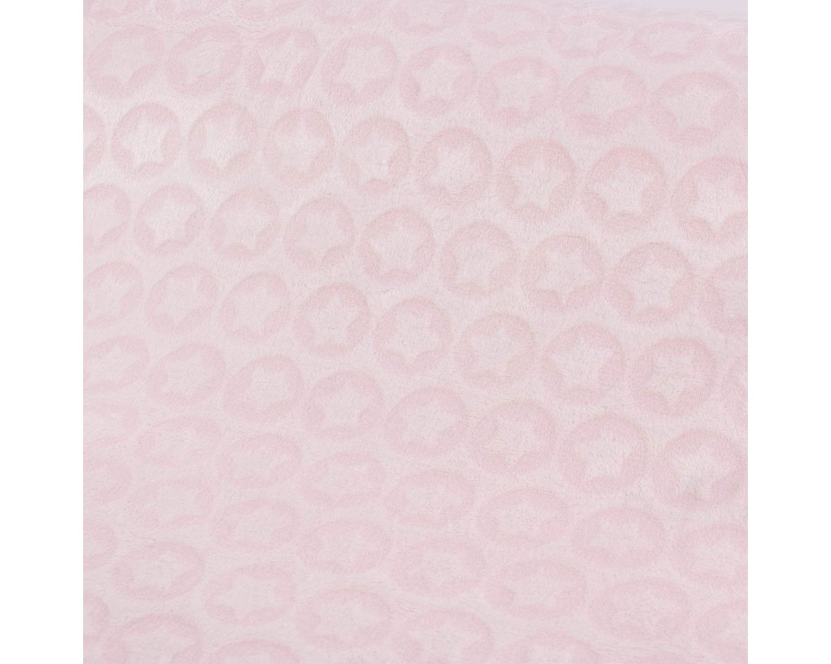 Thumbnail - SCHÖNER LEBEN. Stoff Wellness Fleece Relief Sterne einfarbig rosa 1,5m Breite, pflegeleicht
