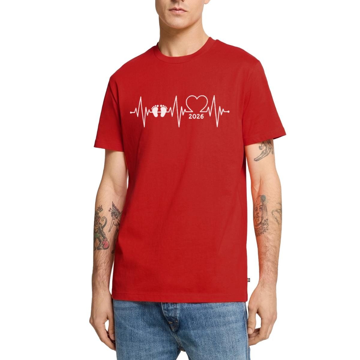 T-Shirt Baby 2026 EKG Herzschlag Männer Premium T-Shirt