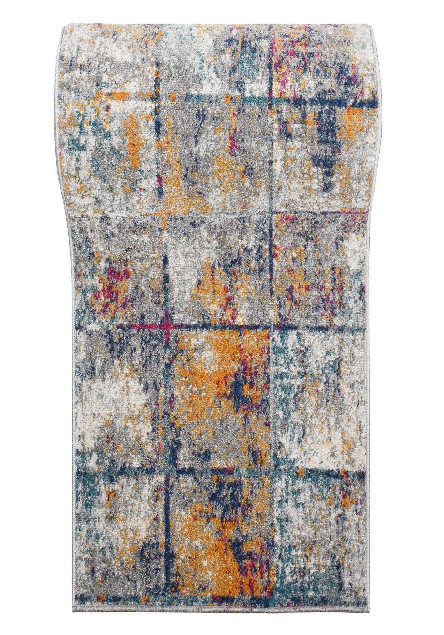 Mazovia Läufer Läufer Flurläufer Modern Abstraktes Teppichläufer 100 cm Breit, 100 x 100 cm, Kurzflor, Meterware, Höhe 9 mm
